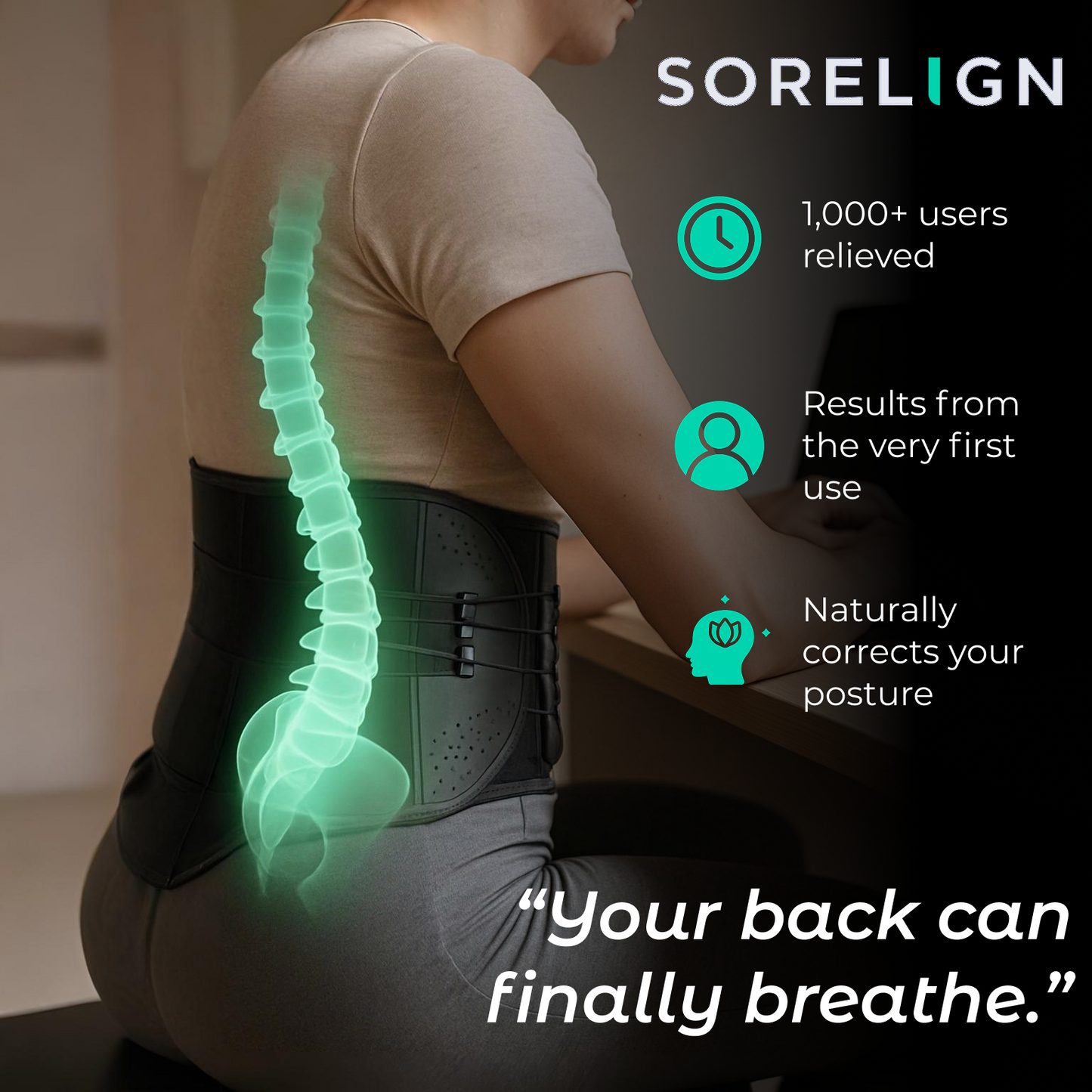 Sorelign AxisBelt™ - Relief in the very first minute